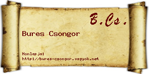 Bures Csongor névjegykártya